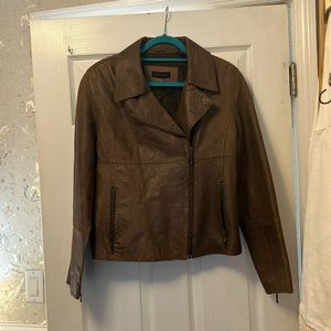CONTEXT Brown  leather jacket